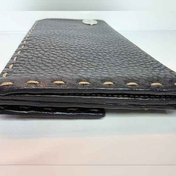Fendi Selleria Black Leather Long Wallet | Hand-Stitched | COA Included - Picture 6 of 6